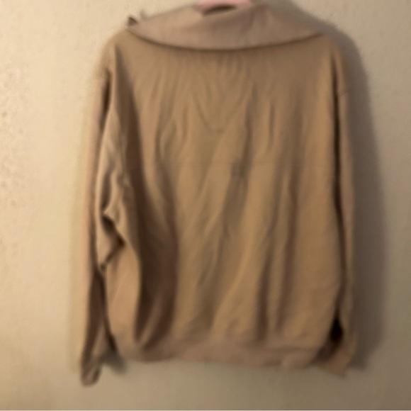 ZYIA Active Tan 1/4 Zip Cowl Pocket Jacket Pullover Size 3x Athleisure Winter - Picture 6 of 12